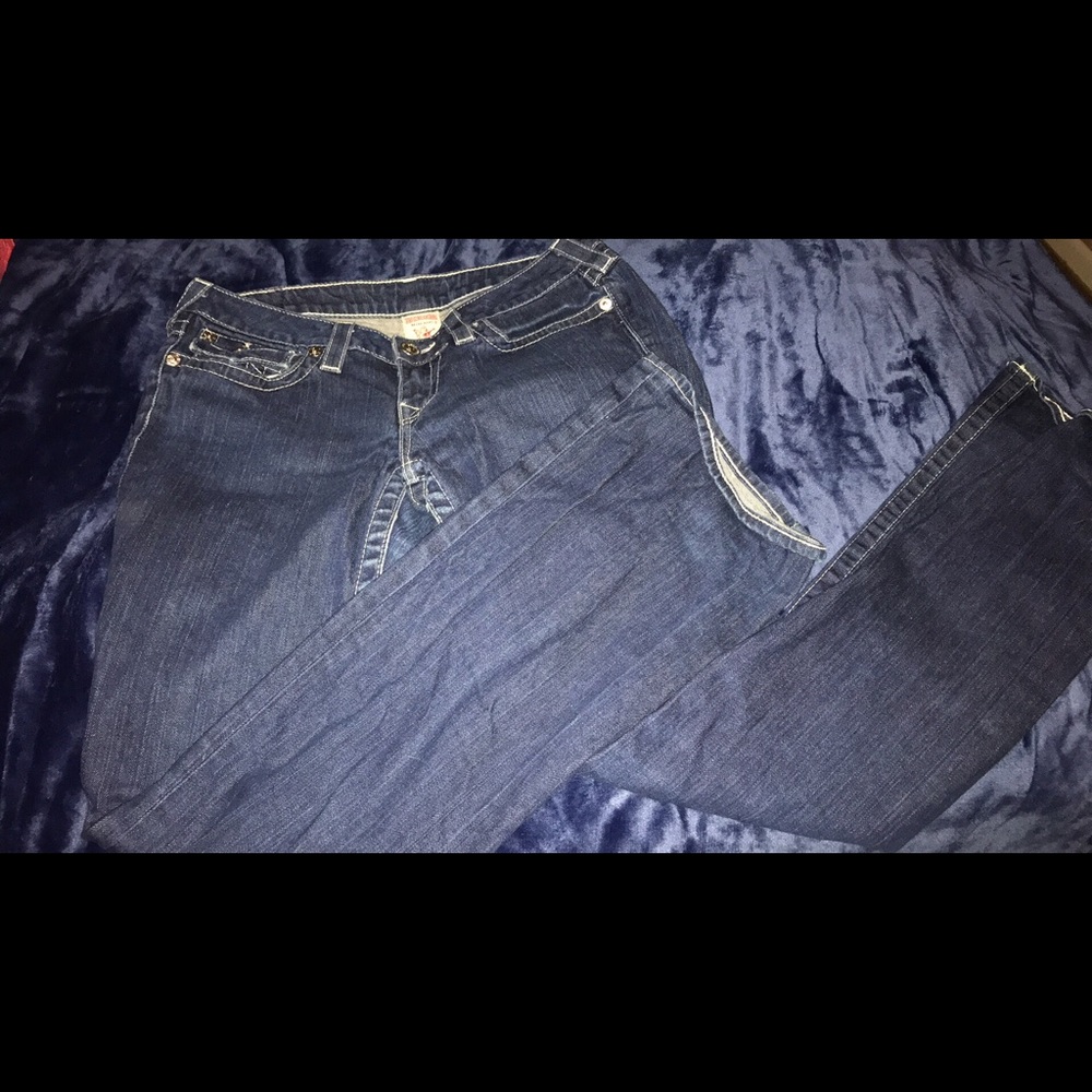 True religion jeans with jewels on pockets